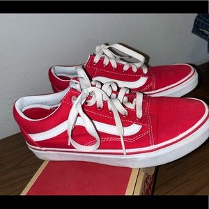 Old skool red vans